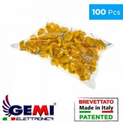 GEMIELETTRONICA 100 Isolateurs Pour Piquets En Bois Clôture Électrique Clôture Électrifiée Pour Animaux Sangliers Chien Vaches Chevaux -Clôture électrique Soldes Boutique 14942934 4