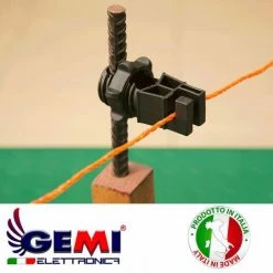 GEMIELETTRONICA 100 Isolateurs Pour Piquets En Fer Clôture Électrique Clôture Électrifiée Pour Animaux Sangliers Chien Vaches Chevaux -Clôture électrique Soldes Boutique 14942936 3