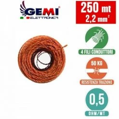 GEMIELETTRONICA Fil De Cloture Electrique 250 Mt - 2,2 Mm² Gemi Elettronica - Moutons, Porcs, Bovins, Poulets Et Petits Animaux -Clôture électrique Soldes Boutique 14942949 5