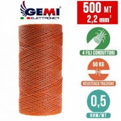 GEMIELETTRONICA Fil De Cloture Electrique 500 Mt - 2,2 Mm² Gemi Elettronica - Moutons, Porcs, Bovins, Poulets Et Petits Animaux -Clôture électrique Soldes Boutique 14942950 4