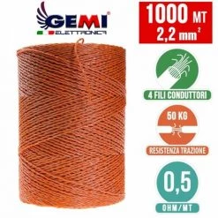 GEMIELETTRONICA Fil De Cloture Electrique 1000 Mt - 2,2 Mm² Gemi Elettronica - Moutons, Porcs, Bovins, Poulets Et Petits Animaux -Clôture électrique Soldes Boutique 14942952 4