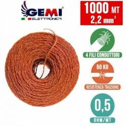 GEMIELETTRONICA Fil De Cloture Electrique 1000 Mt - 2,2 Mm² Gemi Elettronica - Moutons, Porcs, Bovins, Poulets Et Petits Animaux -Clôture électrique Soldes Boutique 14942952 5