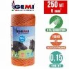 GEMIELETTRONICA FIL DE CLÔTURE ÉLECTRIQUE Clôture Électrifiée 250 MT 6 Mm² Pour Animaux Chevaux Chiens Sangliers Vaches Porcs Poules Gemi Elettronica