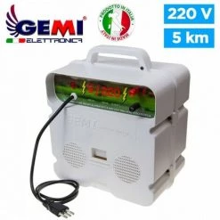 GEMIELETTRONICA Electrificateur De Clôture Électrique Clôture Électrifiée 5 Km SECTEUR 220 VOLTS E/220 Pour Animaux Chevaux Chiens Sangliers Vaches Porcs Poules