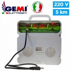 GEMIELETTRONICA Electrificateur De Clôture Électrique Clôture Électrifiée 5 Km SECTEUR 220 VOLTS E/220 Pour Animaux Chevaux Chiens Sangliers Vaches Porcs Poules -Clôture électrique Soldes Boutique 20012270 3