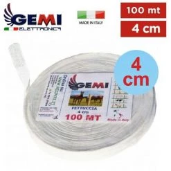 GEMIELETTRONICA Ruban DE CLÔTURE ÉLECTRIQUE Clôture Électrifiée 100 MT 4 Cm Pour Chevaux Chiens Vaches Porcs Poules Gemi Elettronica