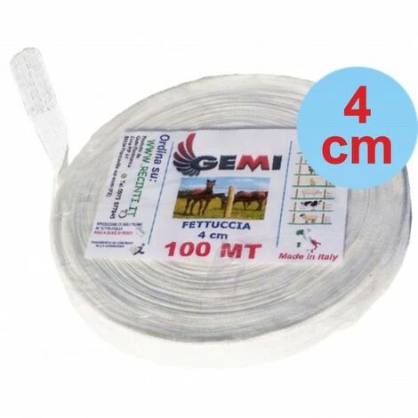 GEMIELETTRONICA Ruban DE CLÔTURE ÉLECTRIQUE Clôture Électrifiée 100 MT 4 Cm Pour Chevaux Chiens Vaches Porcs Poules Gemi Elettronica 2 GEMIELETTRONICA Ruban DE CLÔTURE ÉLECTRIQUE Clôture Électrifiée 100 MT 4 Cm Pour Chevaux Chiens Vaches Porcs Poules Gemi Elettronica – Image 2