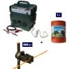 GEMIELETTRONICA Kit Complet Pour Clôture Électrique : 1 X Electrificateur B12 Double Alimentation 12 V / 220 V + 1x Fil 1000 MT 6 Mm² + 200 Pcs Isolateur Pour Piquets En FER - Clôture Électrifiée Pour Animaux Chevaux Chiens Vaches Poules