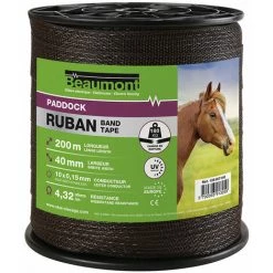 BEAUMONT Ruban Marron 40 Mm / 200 M PADDOCK - Brun