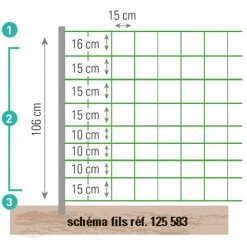Filet électrifiable 1,06m - 50 M, Pour Chèvre BEAUMONT - Jaune -Clôture électrique Soldes Boutique 23546725 4