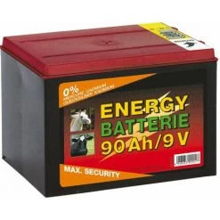 AKO Batterie 9V Pour électrificateur Complète Avec Câbles De 10.000 Heures D'autonomie Non Rechargeable