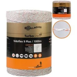 GALLAGHER 200 Mètres Fil Blanc: Fil Professionnel Vidoflex Turboline Plus