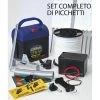 CORRAL Ensemble De Clôture Avec Batterie: SET RECEPTION ELECTRIQUE Complet Avec électrificateur, Câble, Barrière Avec Ressort Pour Portail, Plaque Et 20 Piquets