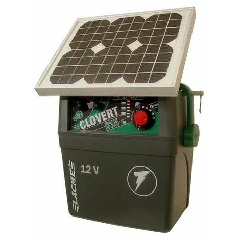 Electrificateur De Cloture Clovert B25 Accu 12v Avec Panneau Solaire - LACME 1 Electrificateur De Cloture Clovert B25 Accu 12v Avec Panneau Solaire - LACME