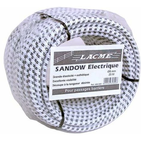 LACME Sandow Electrifie 25m, Bobine Elastique Pour Passage De Barriere Cheval 1 LACME Sandow Electrifie 25m, Bobine Elastique Pour Passage De Barriere Cheval