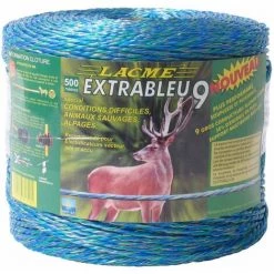 LACME Fil Extrableu 9-500, ø 3,5mm, 3 Cuivre ø 0,25, 6 Inox ø 0,20 - 500m