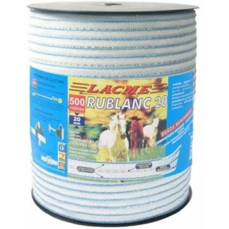 LACME Ruban Rublanc Rb 20-500, Larg. 2cm, 2 Cond.Cuivre Ø 0,25mm, 4 Inox ø0.25 Chevaux 1 LACME Ruban Rublanc Rb 20-500, Larg. 2cm, 2 Cond.Cuivre Ø 0,25mm, 4 Inox ø0.25 Chevaux