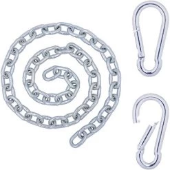 Seilwerk STANKE 50cm Kit De Fixation Pour Hamac, Pour Balançoire D’intérieur Et Pour Sac De Frappe : Chaîne En Acier Galvanisé 6 Mm + Mousqueton Sans Vis 10x100mm -Clôture électrique Soldes Boutique 36366813 3