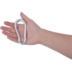 Seilwerk STANKE 50cm Kit De Fixation Pour Hamac, Pour Balançoire D’intérieur Et Pour Sac De Frappe : Chaîne En Acier Galvanisé 6 Mm + Mousqueton Sans Vis 10x100mm -Clôture électrique Soldes Boutique 36366813 4