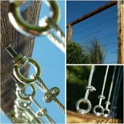 Seilwerk STANKE Câble D’acier Galvanisé 5m Diamètre 3mm 6x7, 2x Cosse-cœur, 4x Serre-câble à étrier - SET 1 -Clôture électrique Soldes Boutique 36368760 3