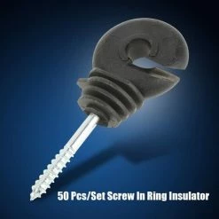 BETTERLIFE Isolateurs à Vis Noirs 50Pcs / Set Isolateurs à Anneau à Visser Accessoires De Clôture Électrique Pour Poteau En Bois 7 BETTERLIFE Isolateurs à Vis Noirs 50Pcs / Set Isolateurs à Anneau à Visser Accessoires De Clôture Électrique Pour Poteau En Bois -Clôture électrique Soldes Boutique 37833886 3