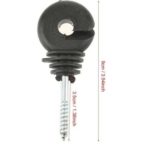 BETTERLIFE Isolateurs à Vis Noirs 50Pcs / Set Isolateurs à Anneau à Visser Accessoires De Clôture Électrique Pour Poteau En Bois 5 BETTERLIFE Isolateurs à Vis Noirs 50Pcs / Set Isolateurs à Anneau à Visser Accessoires De Clôture Électrique Pour Poteau En Bois – Image 5