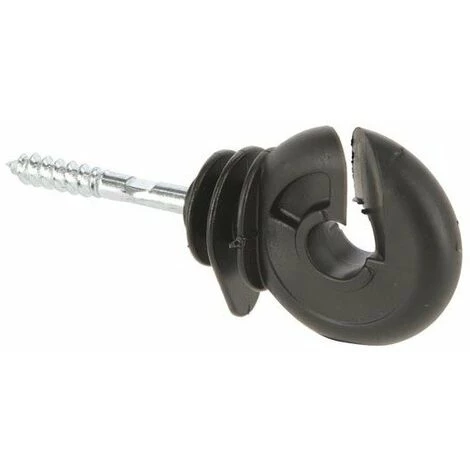 PEREL Isolateur à Vis Avec Crochet Noir (25 Pièce) 1 PEREL Isolateur à Vis Avec Crochet Noir (25 Pièce)