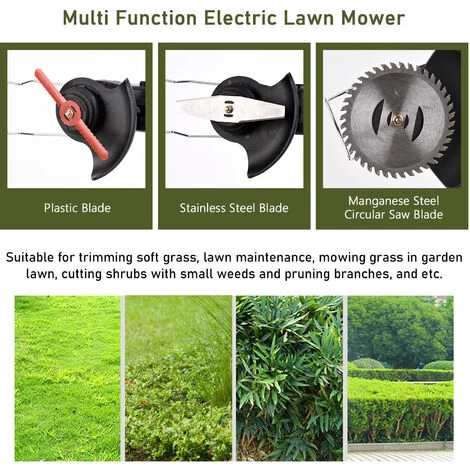 ASUPERMALL 24V 7500Mah Tondeuse à Gazon Sans Fil Télescopique, Coupe-Bordure électrique Multifonction Avec Lame En Plastique/Acier Inoxydable, Lame De Scie Circulaire, 1 Batterie 3 ASUPERMALL 24V 7500Mah Tondeuse à Gazon Sans Fil Télescopique, Coupe-Bordure électrique Multifonction Avec Lame En Plastique/Acier Inoxydable, Lame De Scie Circulaire, 1 Batterie – Image 3