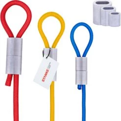 Seilwerk STANKE Manchon Tubulaire De Serrage En Aluminium Pour Corde En Caoutchouc 6mm, 10 Pi?ces