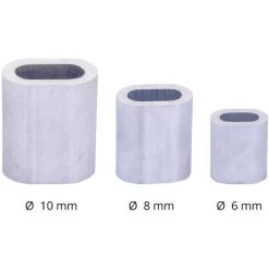 Seilwerk STANKE Manchon Tubulaire De Serrage En Aluminium Pour Corde En Caoutchouc 6mm, 10 Pi?ces -Clôture électrique Soldes Boutique 53866588 5