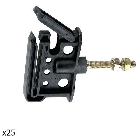 INSPROVET Isolateur D'insectifie Pour Fil / Ruban Adh_sif, 40 Mm, Poteau En M_tal, 25 Sacs Isolants 1 INSPROVET Isolateur D'insectifie Pour Fil / Ruban Adh_sif, 40 Mm, Poteau En M_tal, 25 Sacs Isolants