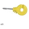 Insprovette Isolant Pour Le Fil, 90 Mm, Jaune, P»le De Bois, Sac 25 Isolateurs