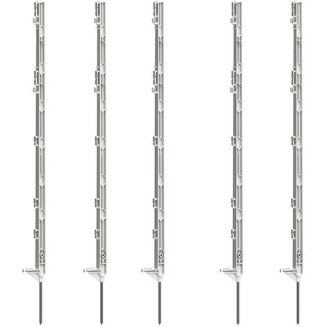 KERBL Ako Classic Publier En Plastique Avec Brochette Galvanis_e, 156 Cm, Ongle 21 Cm, Paquet D'_conomie De 5 P»les 1 KERBL Ako Classic Publier En Plastique Avec Brochette Galvanis_e, 156 Cm, Ongle 21 Cm, Paquet D'_conomie De 5 P»les