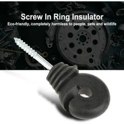 CHANCEY Isolateur à Anneau à Visser, 50 Pièces/Jeu Isolant à Anneau à Vis Noir Pour Clôture Électrique Accessoires Pour Poteau De Bois Protection Contre Le Soleil, Protection Contre La Pluie,SEMAket -Clôture électrique Soldes Boutique 56773375 4
