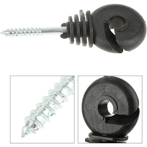 CHANCEY Isolateur De Clôture électrique,SEMAket 50Pcs Isolateurs à Anneau à Visser Accessoires De Clôture Électrique Pour Poteau En Bois 4 CHANCEY Isolateur De Clôture électrique,SEMAket 50Pcs Isolateurs à Anneau à Visser Accessoires De Clôture Électrique Pour Poteau En Bois – Image 4