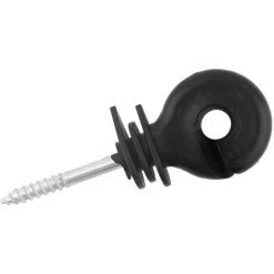 HEGUYEY 50 Pièces Electrique Isolateur De Clôture Avec Accessoires De Système De Grille à Visser Et à Anneau Pour L'élevage Des Animaux Clôtures Agricoles Electroniques Utilisées Sur Le Poteau En Bois Noir -Clôture électrique Soldes Boutique 61355193 3