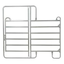 PEREL Panneau De Pré Zingué Avec Portillon, 2,4m