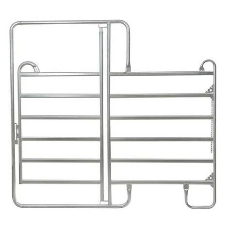 PEREL Panneau De Pré Zingué Avec Portillon, 2,4m 1 PEREL Panneau De Pré Zingué Avec Portillon, 2,4m