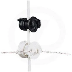 GALLAGHER Isolateur à écrou Noir ø4-10mm à Visser Sur Piquet En Fer