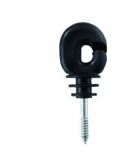 UKAL Isolateur Annulaire Grand Modèle Luxe Noir Par 25 à Fixer Sur Piquet En Bois