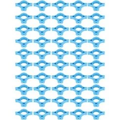 LangRay 50pcs Isolateurs De Clôture électrique, Isolateur De Tige De Borne De Clôture électrique à Impulsion ABS Avec Trou De 3,2 Cm, Accessoires De Clôture électrique Pour La Sécurité De La Ferme (bleu)
