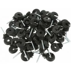 LangRay Isolateur De Clôture électrique, 50Pcs Isolateurs à Anneau à Visser Accessoires De Clôture Électrique Pour Poteau En Bois