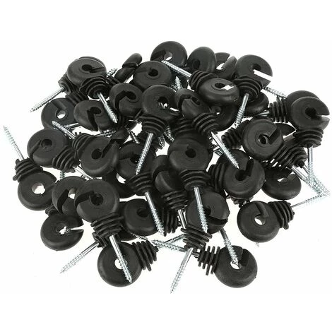 LangRay Isolateur De Clôture électrique, 50Pcs Isolateurs à Anneau à Visser Accessoires De Clôture Électrique Pour Poteau En Bois 1 LangRay Isolateur De Clôture électrique, 50Pcs Isolateurs à Anneau à Visser Accessoires De Clôture Électrique Pour Poteau En Bois