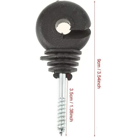 LangRay 50 Pcs Isolateurs Annulaires à Visser Anneau à Isolant à Vis Accessoires De Clôture Électrique Pour Poteau Piquet En Bois, Noir 2 LangRay 50 Pcs Isolateurs Annulaires à Visser Anneau à Isolant à Vis Accessoires De Clôture Électrique Pour Poteau Piquet En Bois, Noir – Image 2