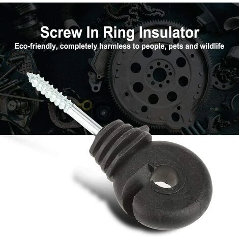 LangRay 50 Pcs Isolateurs Annulaires à Visser Anneau à Isolant à Vis Accessoires De Clôture Électrique Pour Poteau Piquet En Bois, Noir 3 LangRay 50 Pcs Isolateurs Annulaires à Visser Anneau à Isolant à Vis Accessoires De Clôture Électrique Pour Poteau Piquet En Bois, Noir – Image 3