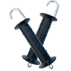 LangRay Poignée De Porte à Crochet Pour Clôture électrique Avec Ressort Isolé - Accessoires De Rechange Durables Pour Clôture électrique Pâturage (noir)