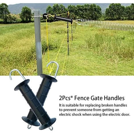 LangRay Poignée De Porte à Crochet Pour Clôture électrique Avec Ressort Isolé - Accessoires De Rechange Durables Pour Clôture électrique Pâturage (noir) 4 LangRay Poignée De Porte à Crochet Pour Clôture électrique Avec Ressort Isolé - Accessoires De Rechange Durables Pour Clôture électrique Pâturage (noir) – Image 4