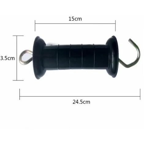 LangRay Poignée De Porte à Crochet Pour Clôture électrique Avec Ressort Isolé - Accessoires De Rechange Durables Pour Clôture électrique Pâturage (noir) 5 LangRay Poignée De Porte à Crochet Pour Clôture électrique Avec Ressort Isolé - Accessoires De Rechange Durables Pour Clôture électrique Pâturage (noir) – Image 5