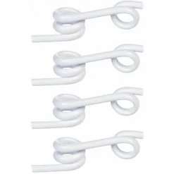 CYCLINGCOLORS 4x Isolateur Cloture électrique Queue De Cochon PVC 19mm Blanc Universel Fil Corde Cordon Bétail Chèvre Poule Chevaux Chien
