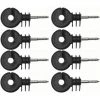 CYCLINGCOLORS 8x Isolateur Cloture électrique 6x40 Universel Noir à Visser Dans Piquet Bois Fil Corde Cordon Bétail Chèvre Poule Chevaux Chien